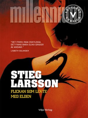 cover image of Flickan som lekte med elden (lättläst version)